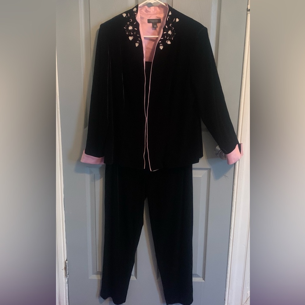 Black 2 piece pant suit by Dress Barn Women Collection